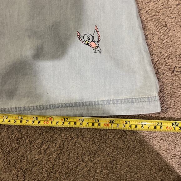 NWT Disney Parks Cinderella Denim Chambray Patch Skirt Gus Gus Jack Size Small - Picture 11 of 11
